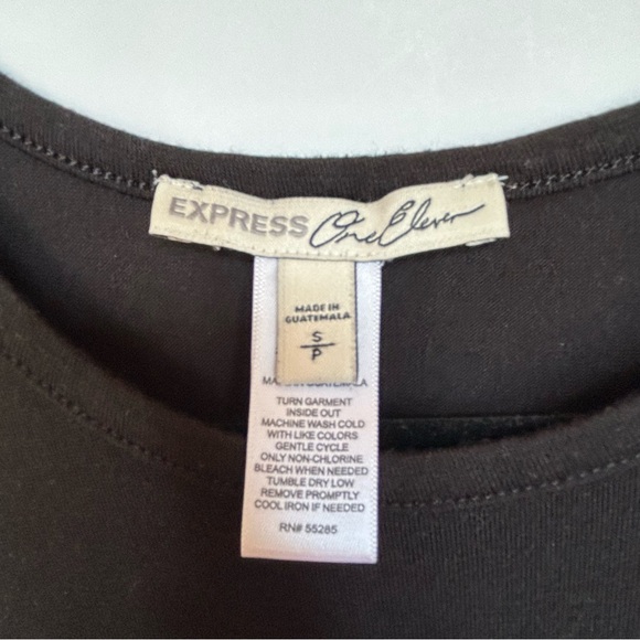 Express One Eleven Black Flowy Open Side Tank Top Size S - Picture 7 of 9